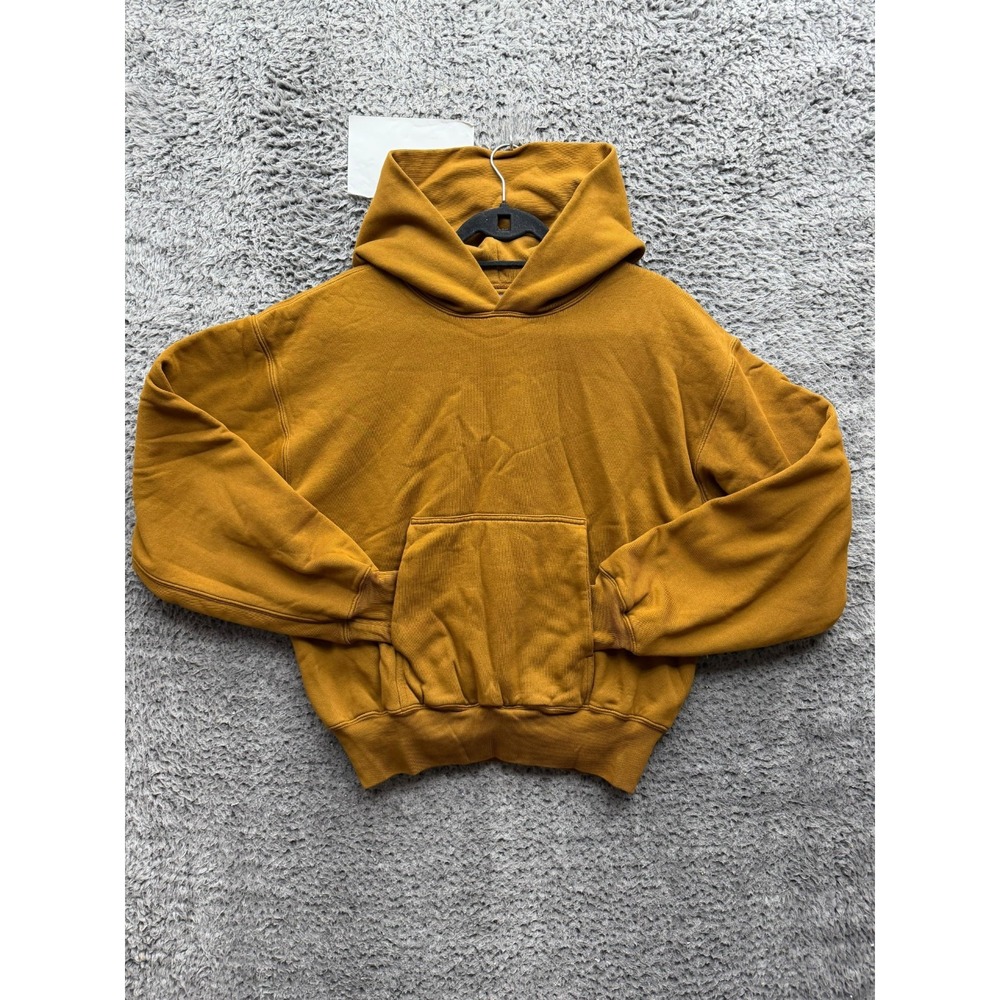 NWOT Yeezy Gap Double Layered Boxy Cropped Heavyweight Hoodie Brown Size M